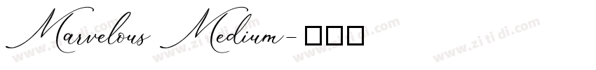 Marvelous Medium字体转换